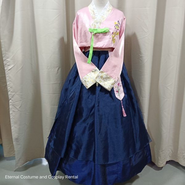 KOREAN Hanbok Style Costume Female Pink and Blue Size S - XL Free Size for Rent