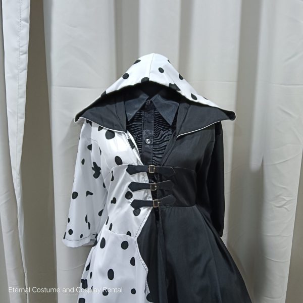 MOVIE Character Cruella 2019 Villian Black and White Colour Female Size XL for Rent - Image 6