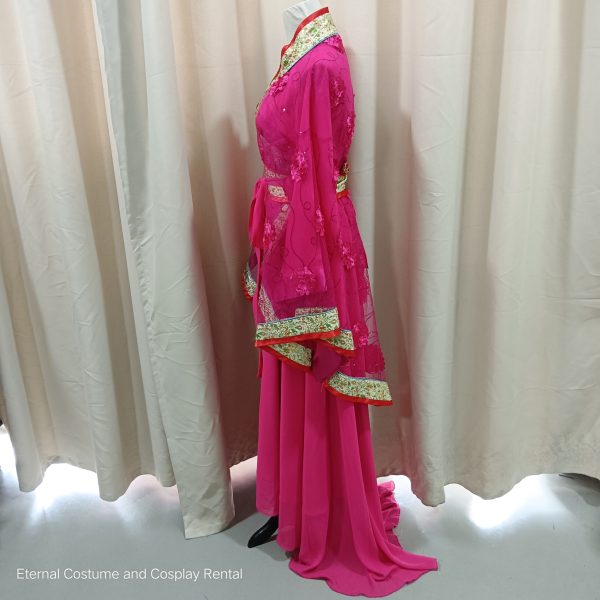 CHINESE Simple Costume Style Female Pink Colour Long Free Size for Rent - Image 2