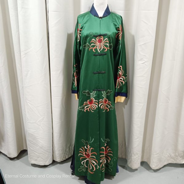 CHINESE Qing Dynasty Palace Concubine Costume Noble Consort Gao Green Colour YanXiGongLue Drama Story of YanXi Palace 延禧攻略高贵妃 Free Size High Quality for Rent