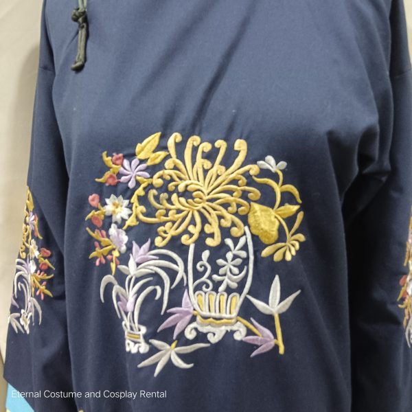 CHINESE Qing Dynasty Palace Concubine Costume Dark Blue YanXiGongLue Drama Story of YanXi Palace 延禧攻略魏璎珞 Free Size High Quality for Rent - Image 6