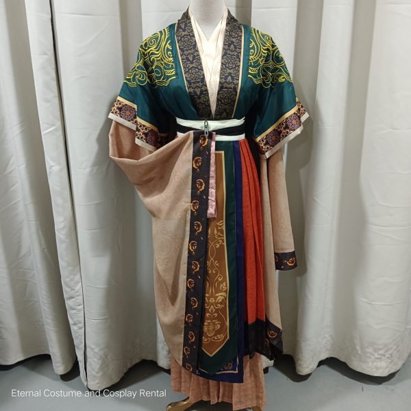 Chinese Godness Style Female HanFu Costume Green (青色神仙汉服女) for Rent - Image 7
