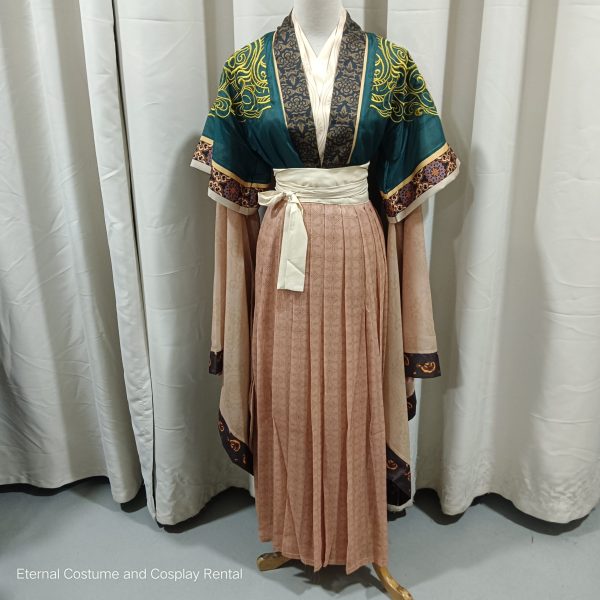 Chinese Godness Style Female HanFu Costume Green (青色神仙汉服女) for Rent - Image 5