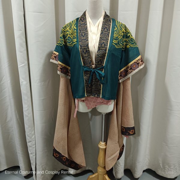 Chinese Godness Style Female HanFu Costume Green (青色神仙汉服女) for Rent - Image 4